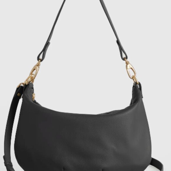 Quince Italian leather convertible crescent shoulder bag - Picture 1 of 7